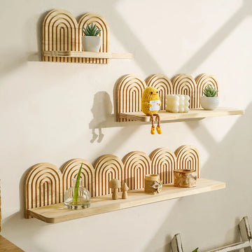 SPIRAL WOOD WALL SHELF