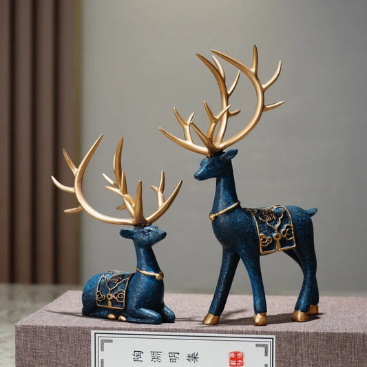 Resin Deer Figurine Set