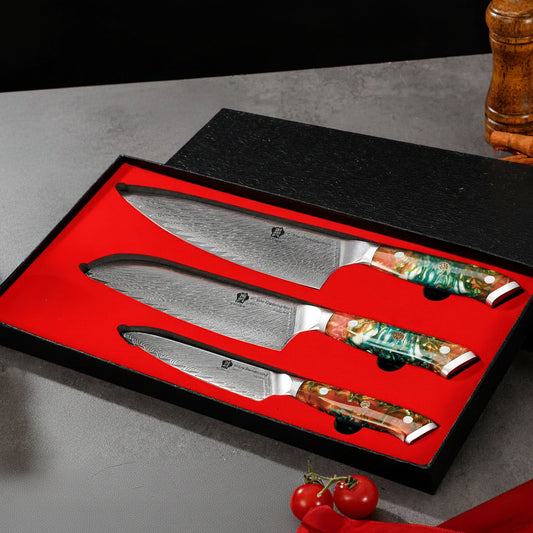 DAMASCUS CHEF KNIFE SET