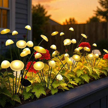SOLAR GARDEN GLOW MUSHROOM LIGHTS