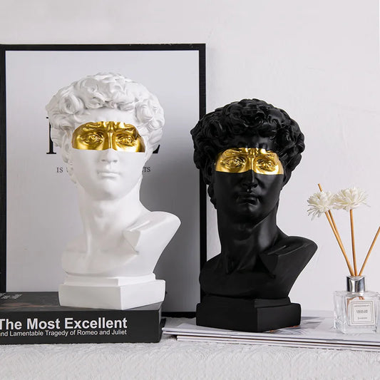 DAVID HEAD RESIN BUST SCULPTURE