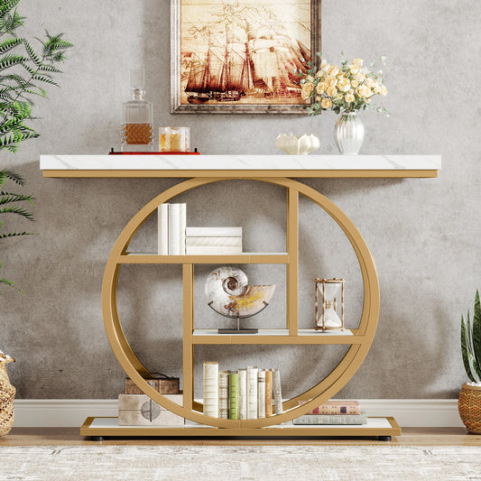 INDUSTRIAL 4-TIER CONSOLE TABLE